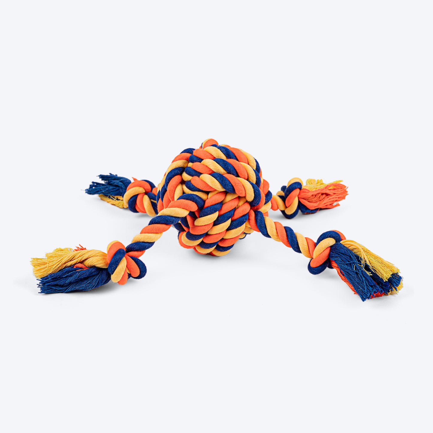 HUFT Tuggables Rope Toy For Dog - Orange & Blue - Heads Up For Tails