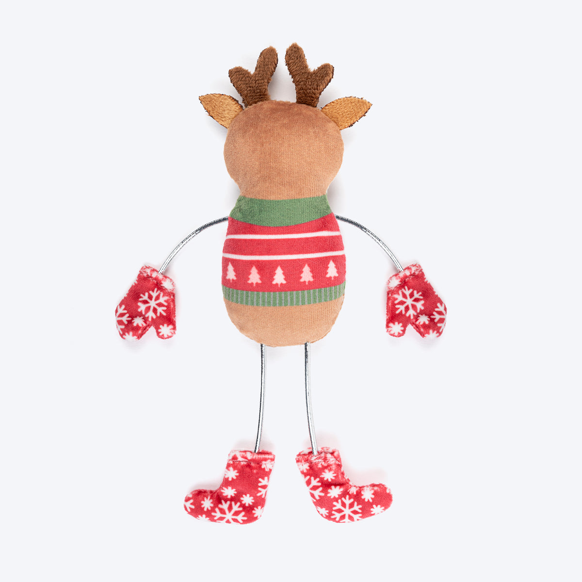 HUFT Merry Buddies Plush Toys With Catnip For Cat - Beige & Red - Set Of 2 - Heads Up For Tails
