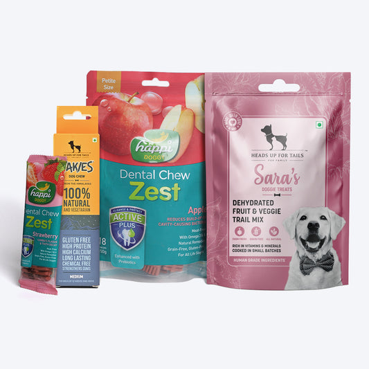 HUFT The Ultimate Doggie Veg Treats Combo - Pack of 4 - Heads Up For Tails