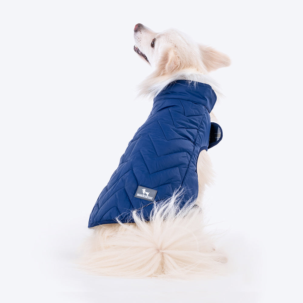 HUFT Wintersong Reversible Dog Jacket - Indigo