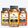 HUFT YIMT Vegetarian Gluten Free Dog Biscuits Combo - Pumpkin & Carrots, Peanut Butter & Banana, Banana & Oats (Pack Of 3) - Heads Up For Tails