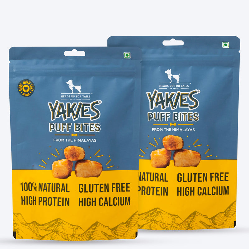 HUFT Yakies Puff Bites 100% Natural Gluten Free Dog Treats - 70 gm - Heads Up For Tails