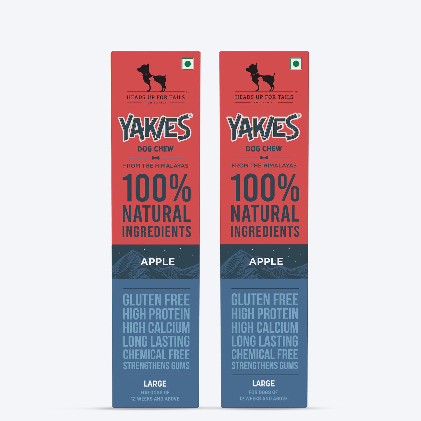 HUFT Yakies Vegetarian Natural Chew Bone - Apple - Heads Up For Tails