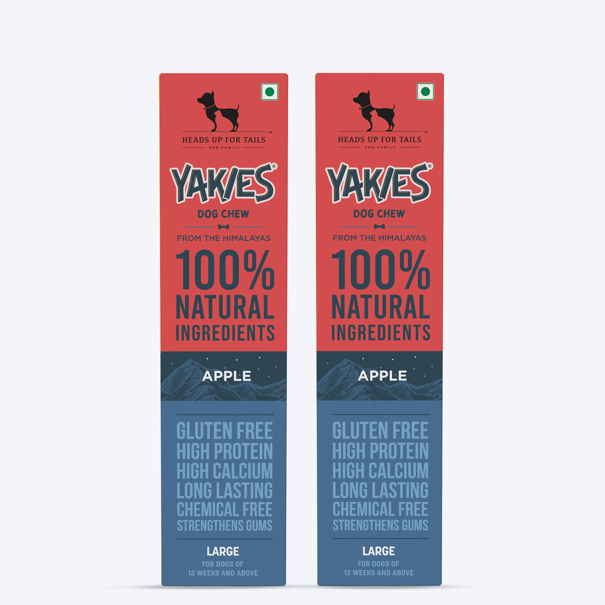 HUFT Yakies Vegetarian Natural Chew Bone - Apple - Heads Up For Tails