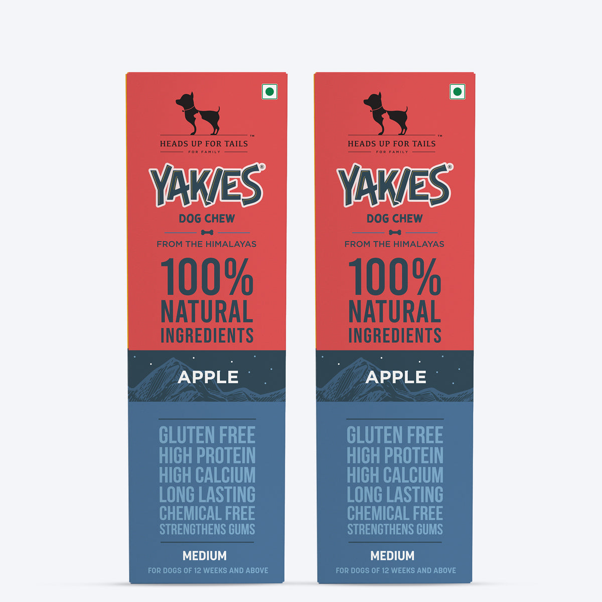 HUFT Yakies Vegetarian Natural Chew Bone - Apple - Heads Up For Tails