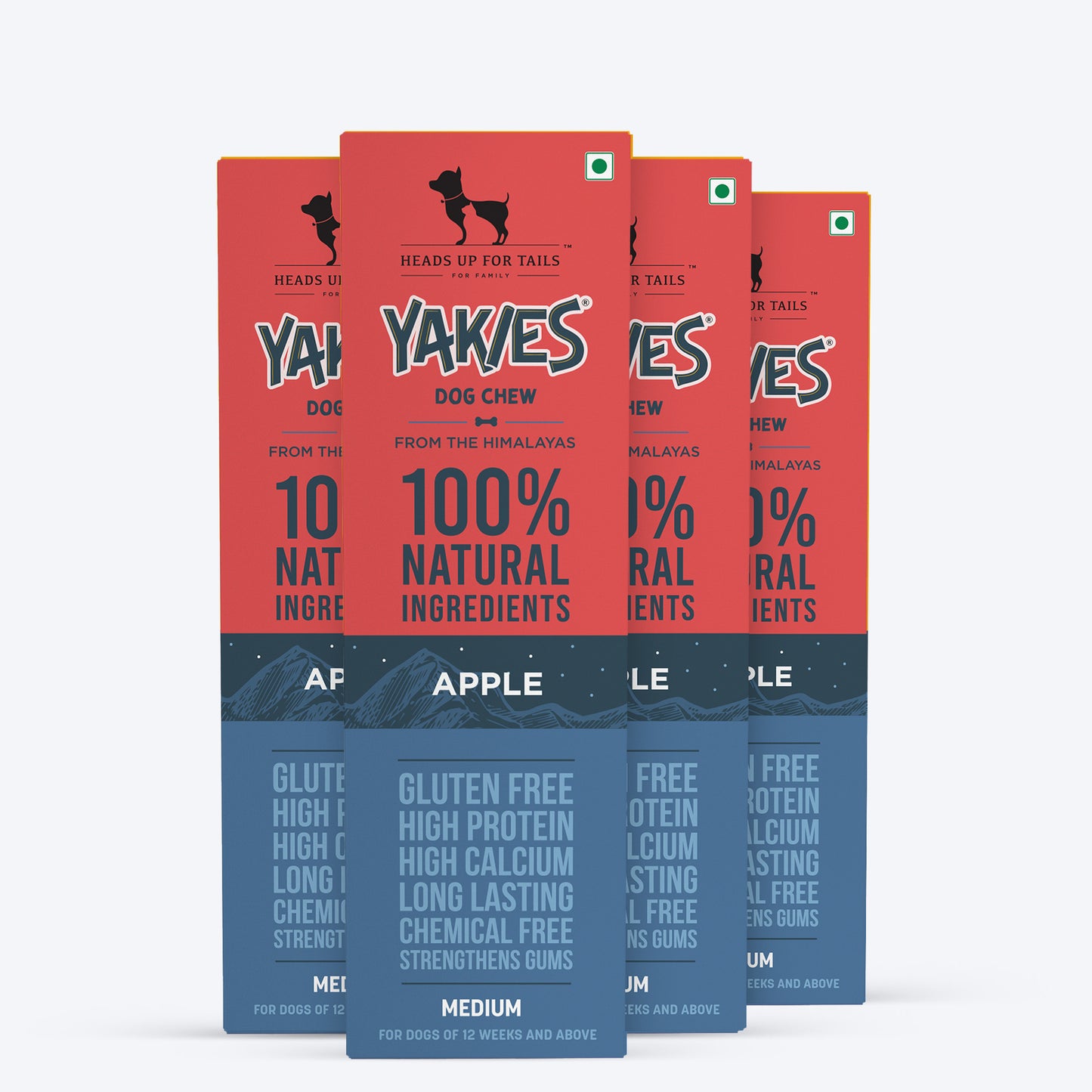 HUFT Yakies Vegetarian Natural Chew Bone - Apple - Heads Up For Tails