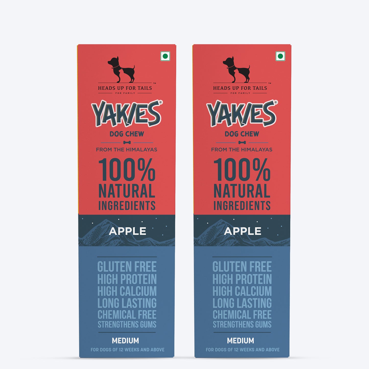 HUFT Yakies Vegetarian Natural Chew Bone - Apple - Heads Up For Tails