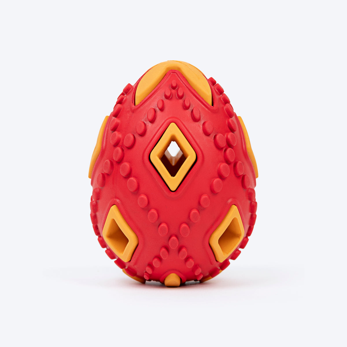 HUFT Chewtastic Eggs-Tra Chew Toy For Dog - Red & Yellow - Heads Up For Tails