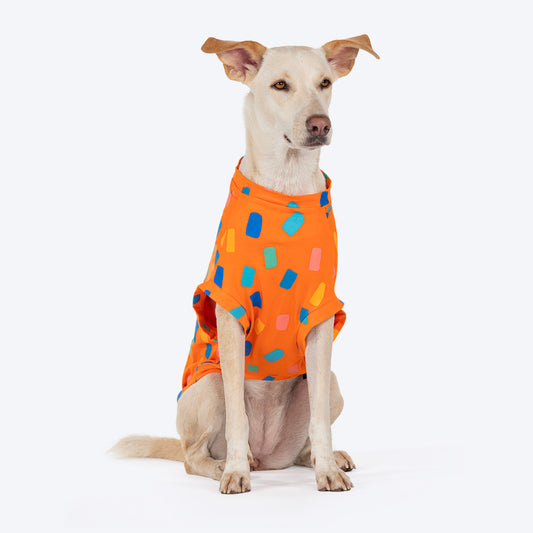 HUFT Confetti Love T-Shirt For Dog - Orange