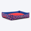 HUFT Cuddle Love Lounger Dog Bed - Red & Navy_03