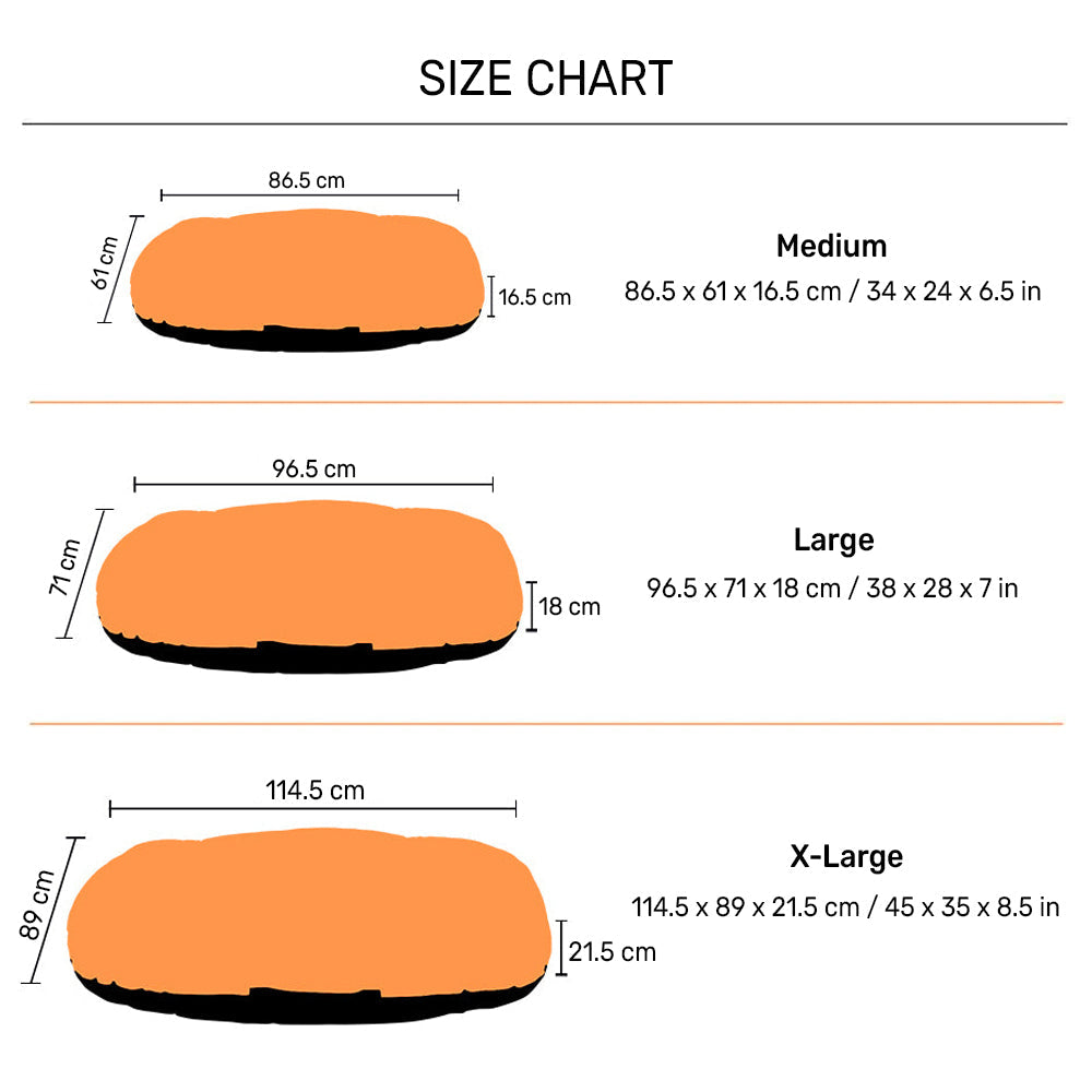 HUFT Essentials Snoozies Dog Bed - Coral and Grey - Heads Up For Tails