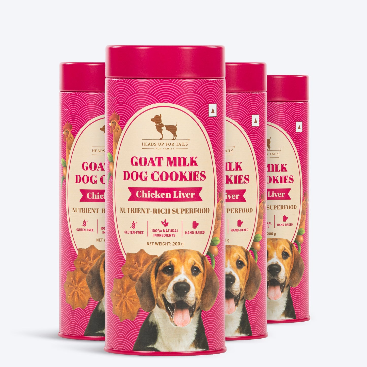 HUFT Goat Milk Dog Cookies - Chicken Liver - 200 g - Heads Up For Tails