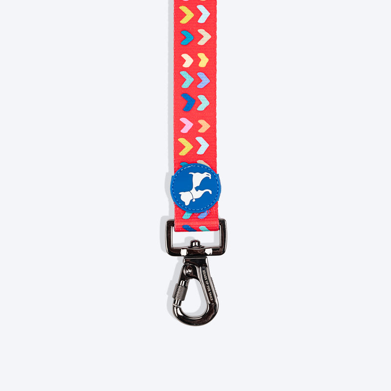 HUFT Heart to Heart Leash For Dog - Red - Heads Up For Tails