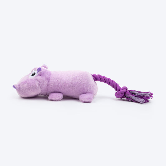 HUFT Hip Hip Hippo Squeaky Plush Toy For Dog - Lavender_01