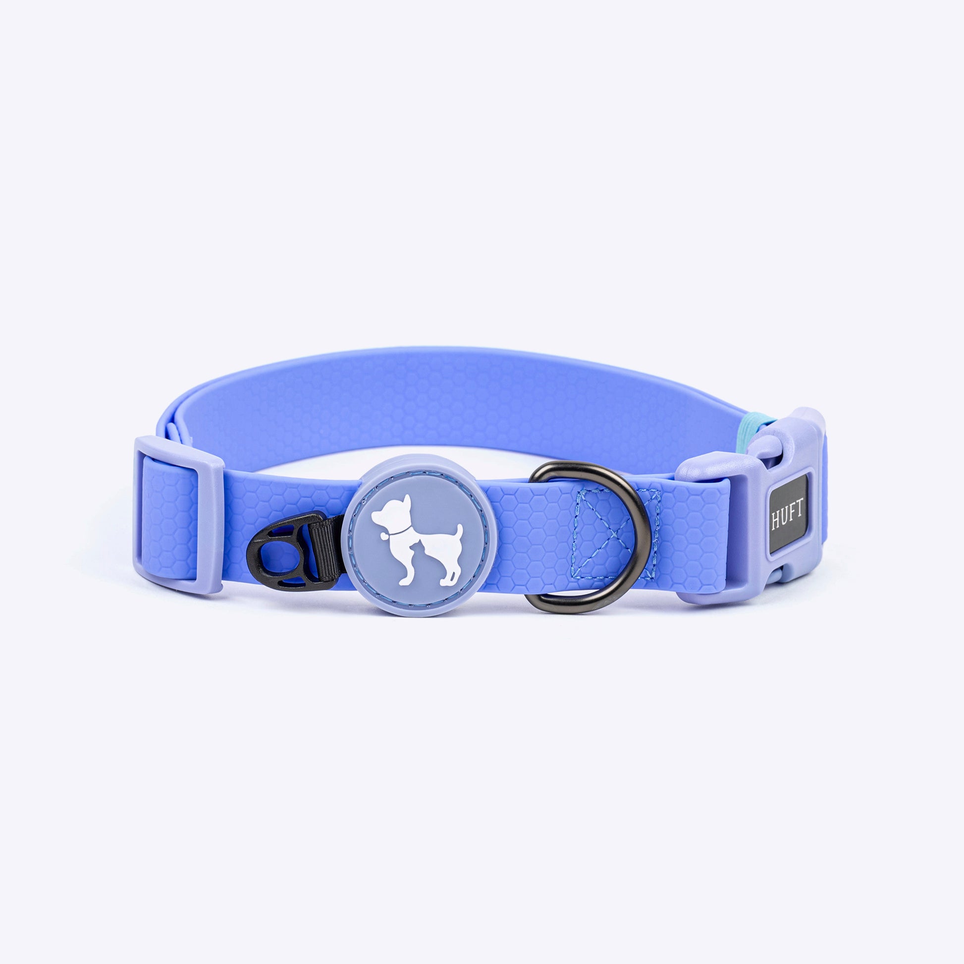 HUFT Hive Harmony Waterproof Collar and Leash Set For Dog - Blue - Heads Up For Tails