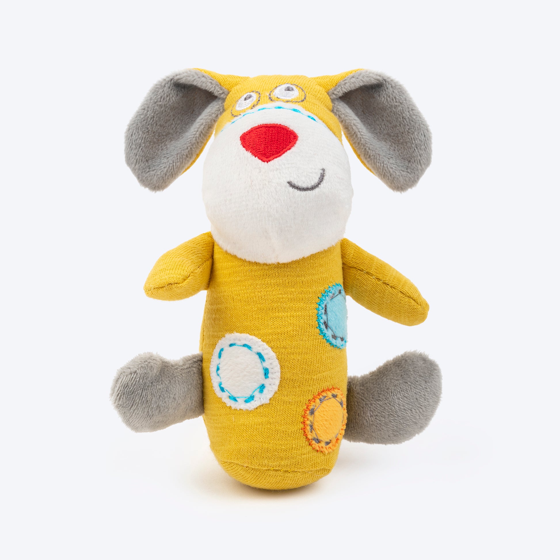 HUFT Miss Mini Rattle Plush Toy for Puppies & Small Dogs- Multicolor_01