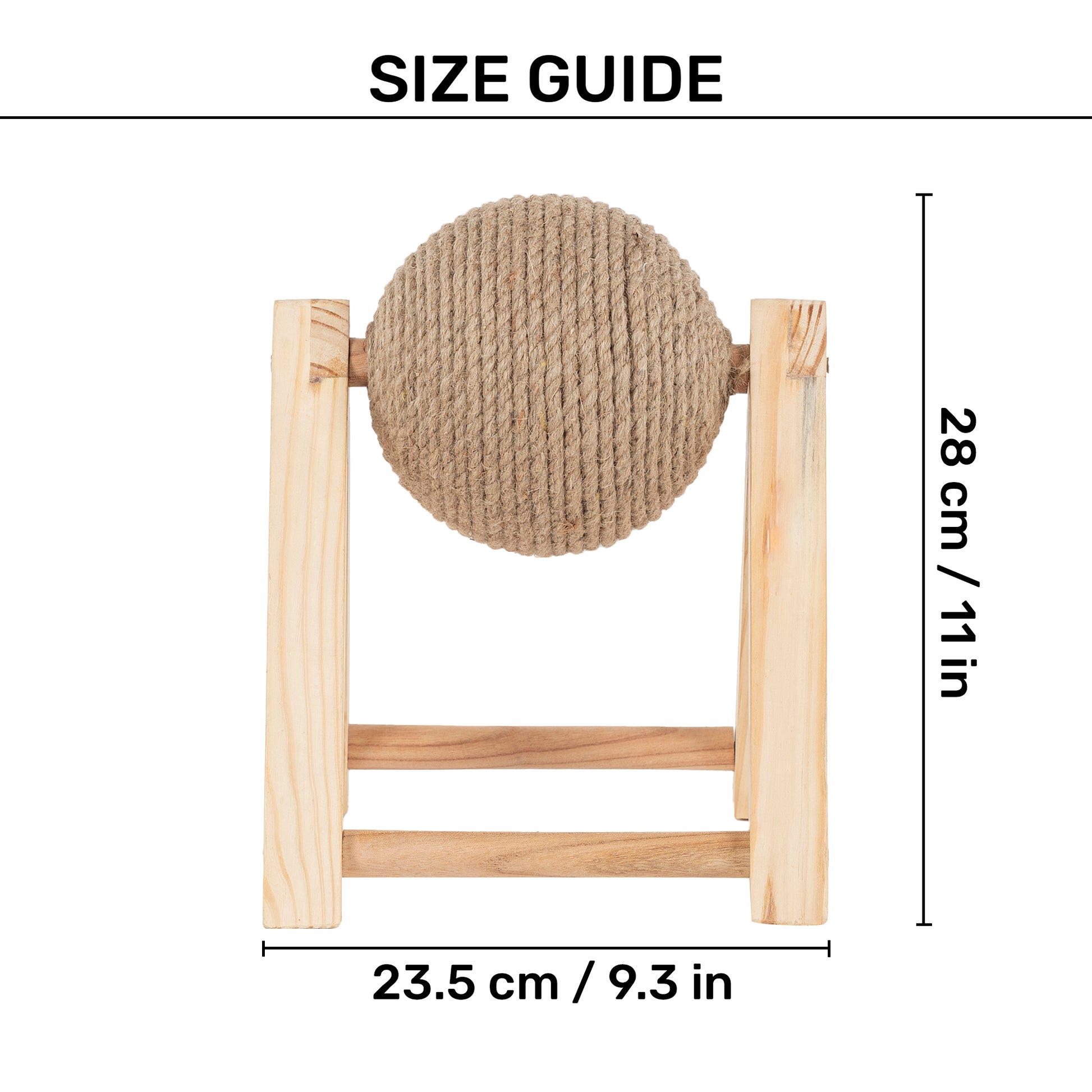 HUFT Pawplay Scratcher With Stand For Cat - Brown - Heads Up For Tails