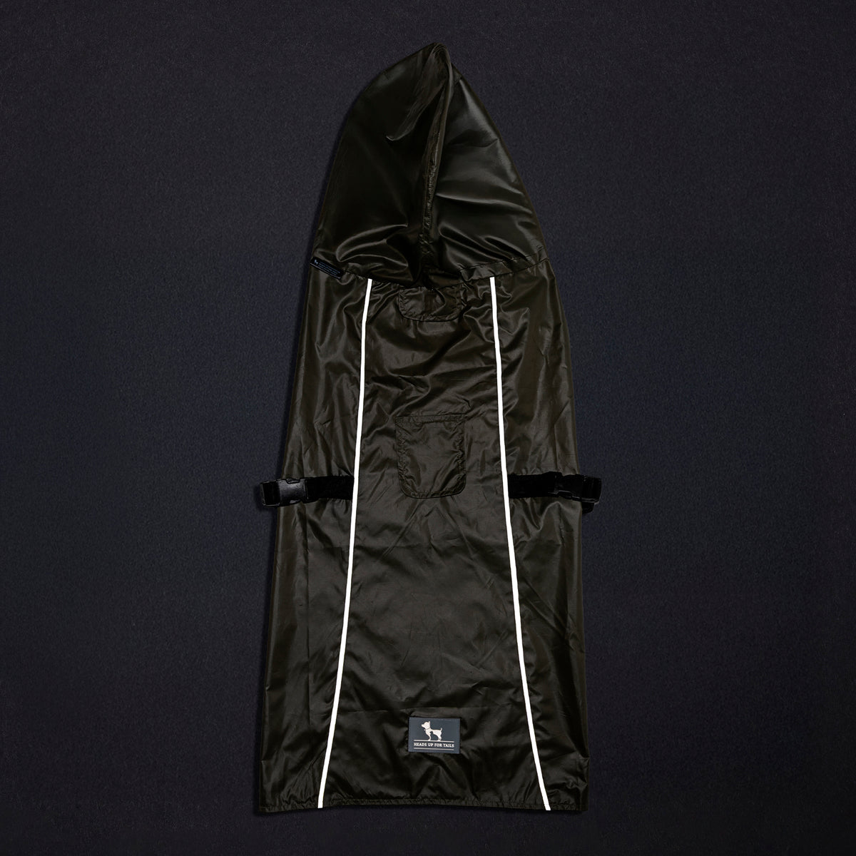 HUFT RainTail Wrap Raincoat For Dog - Olive_09