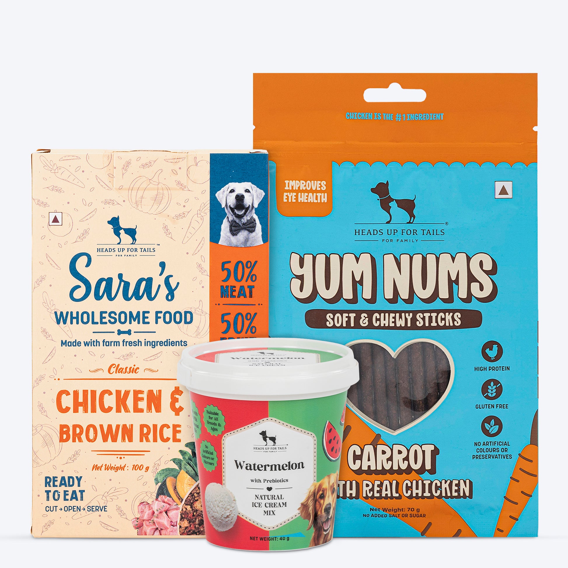 HUFT Bark Balanced Meal, Treat & Chill Combo For Dog - Heads Up For Tails