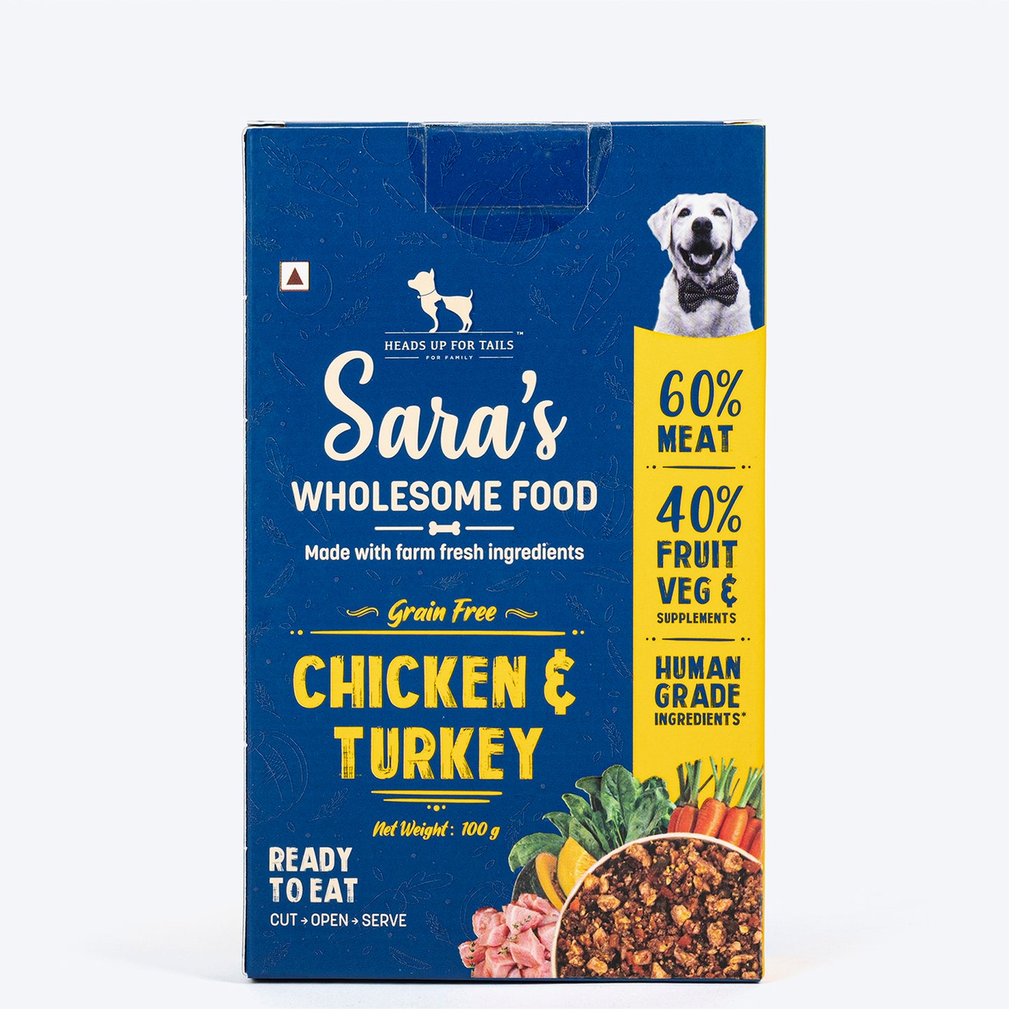 HUFT Sara's Wholesome Food - Grain-Free Chicken And Turkey Dog Food