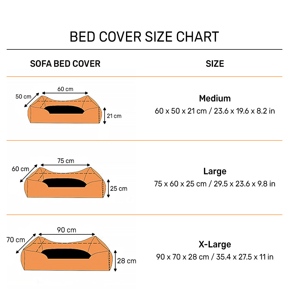 HUFT Savanna's Dazzle Dog Sofa Dog Bed Cover (only cover) - Heads Up For Tails