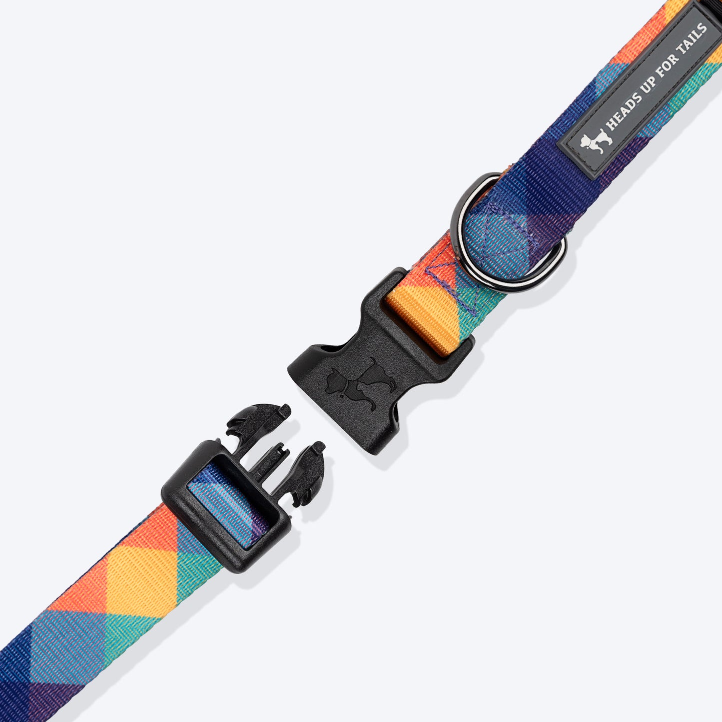 HUFT Technicolor Tartan Collar For Dog - Multicolor_05
