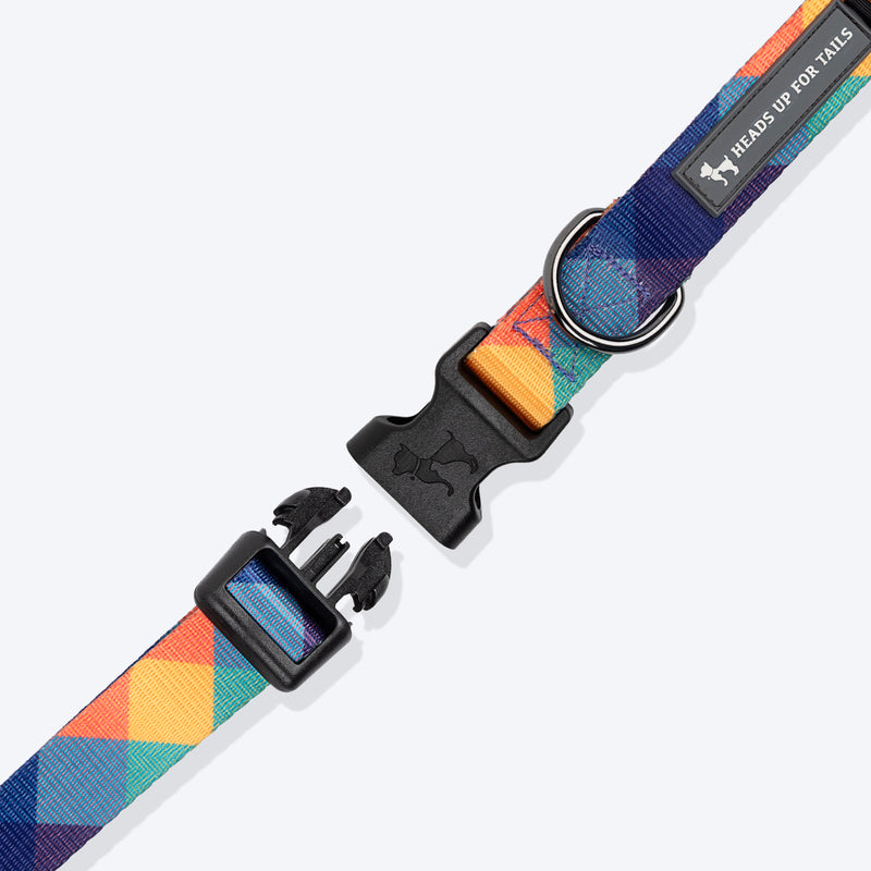 HUFT Technicolor Tartan Collar For Dog - Multicolor_05