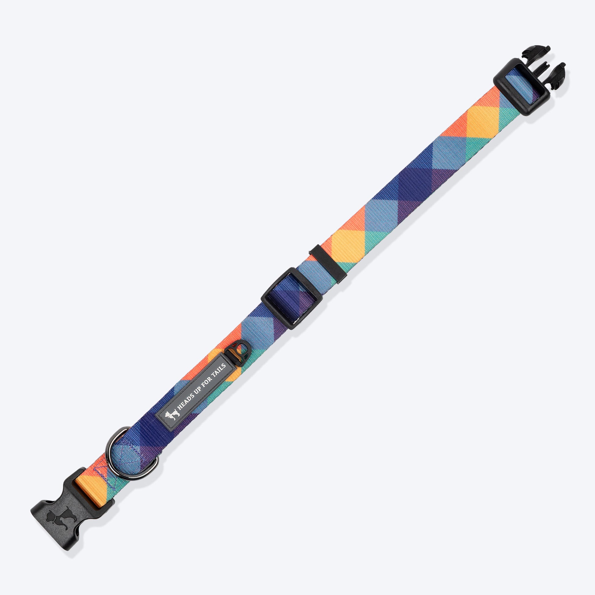 HUFT Technicolor Tartan Collar For Dog - Multicolor_06