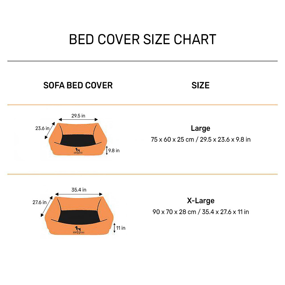 HUFT The Indian Collective Haathi Sofa Dog Bed Cover (only cover) - Heads Up For Tails