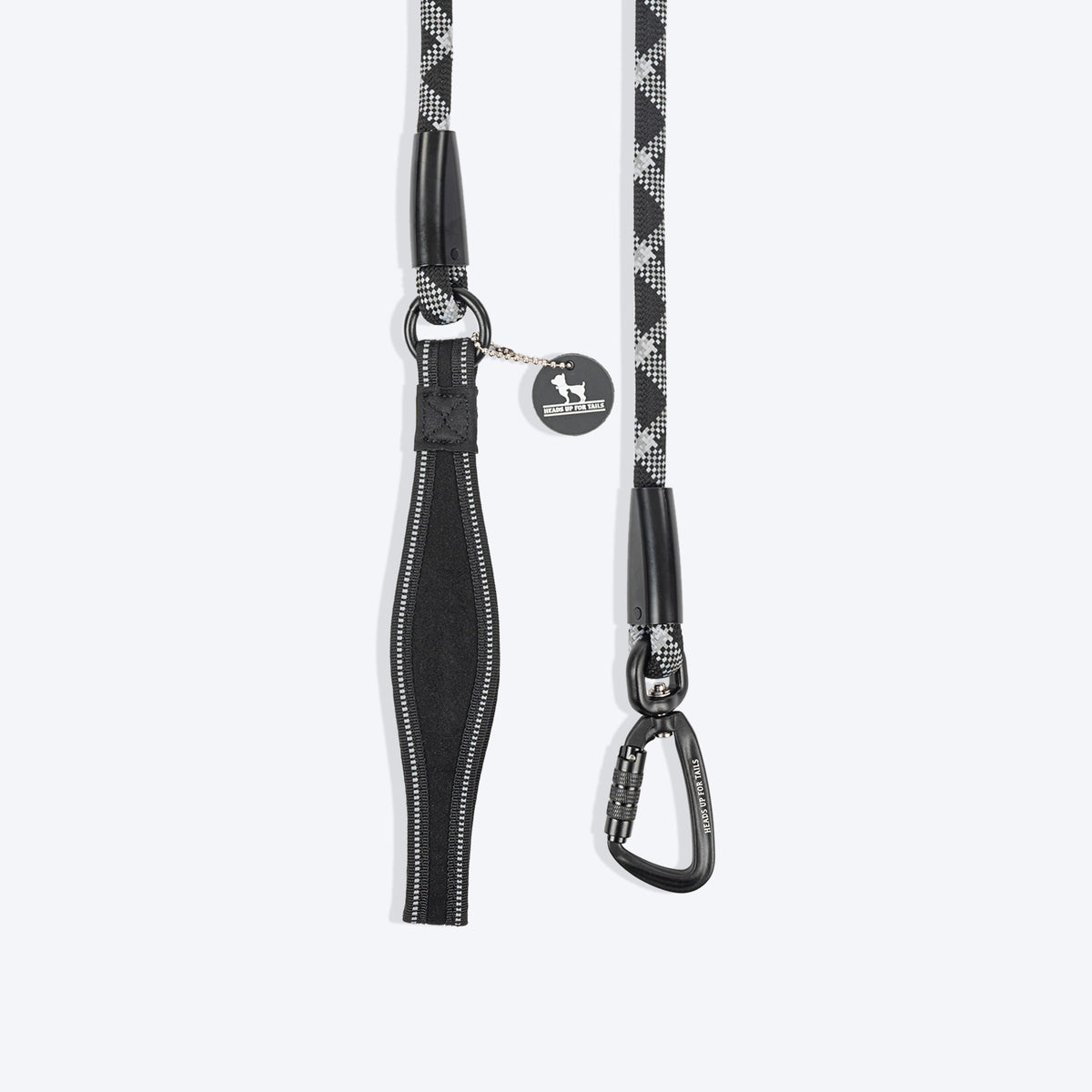 HUFT Xplorers Rope Leash With Carabiner For Dog - Black - 5 ft_01