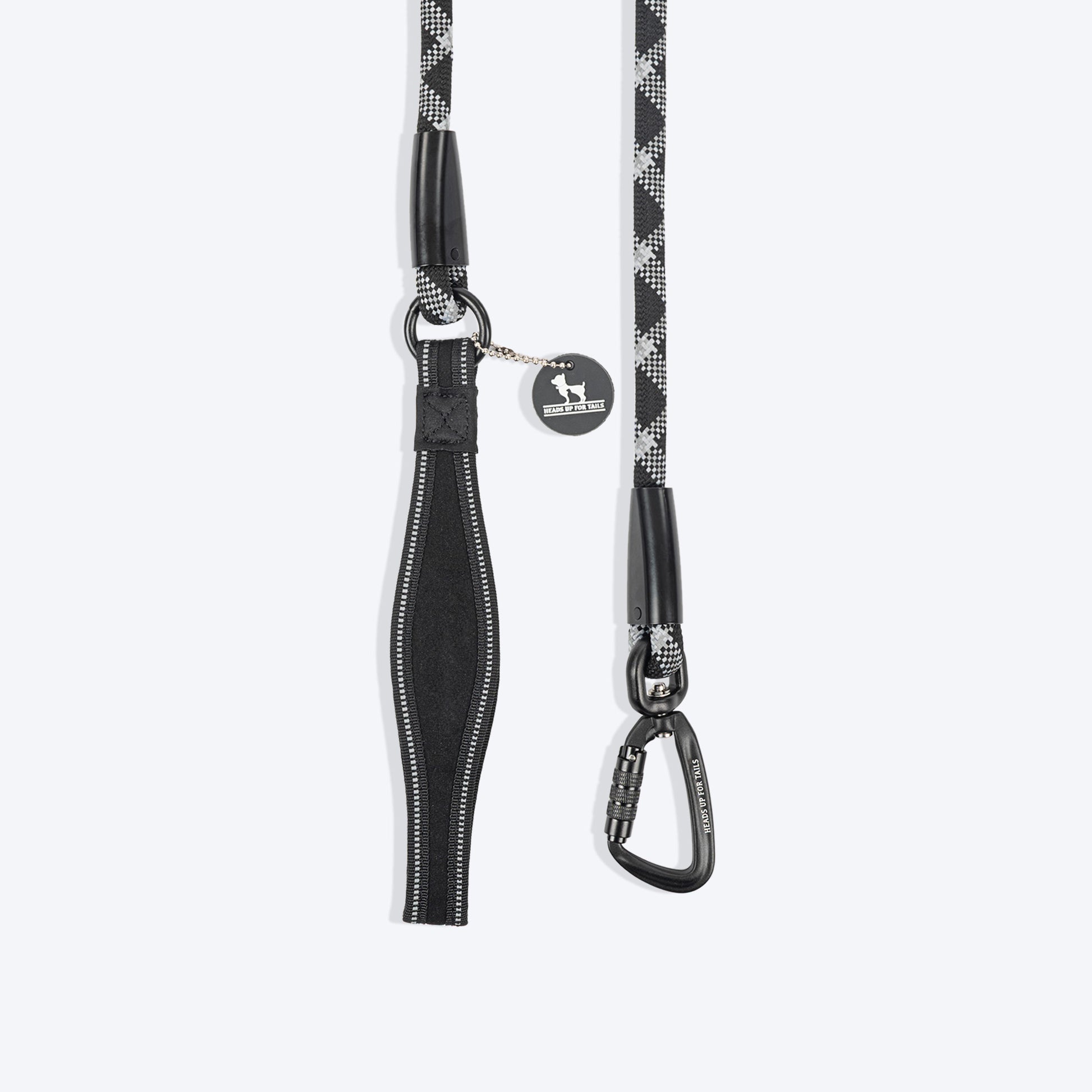 HUFT Xplorers Rope Leash With Carabiner For Dog - Black - 5 ft_01