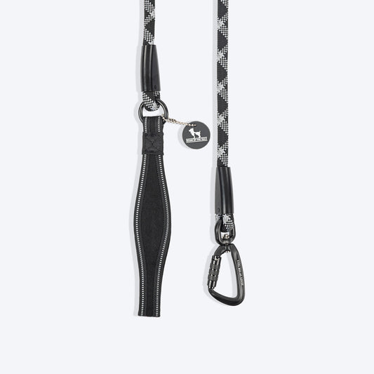 HUFT Xplorers Rope Leash With Carabiner For Dog - Black - 5 ft_01