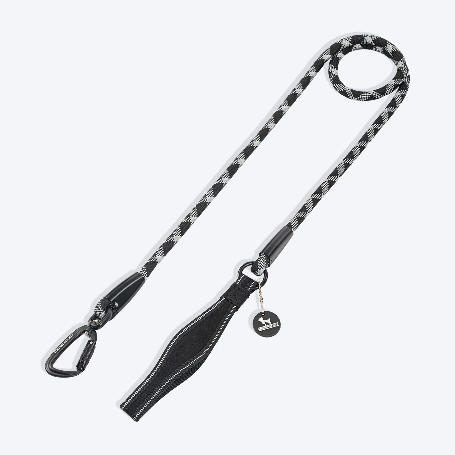 HUFT Xplorers Rope Leash With Carabiner For Dog - Black - 5 ft_07