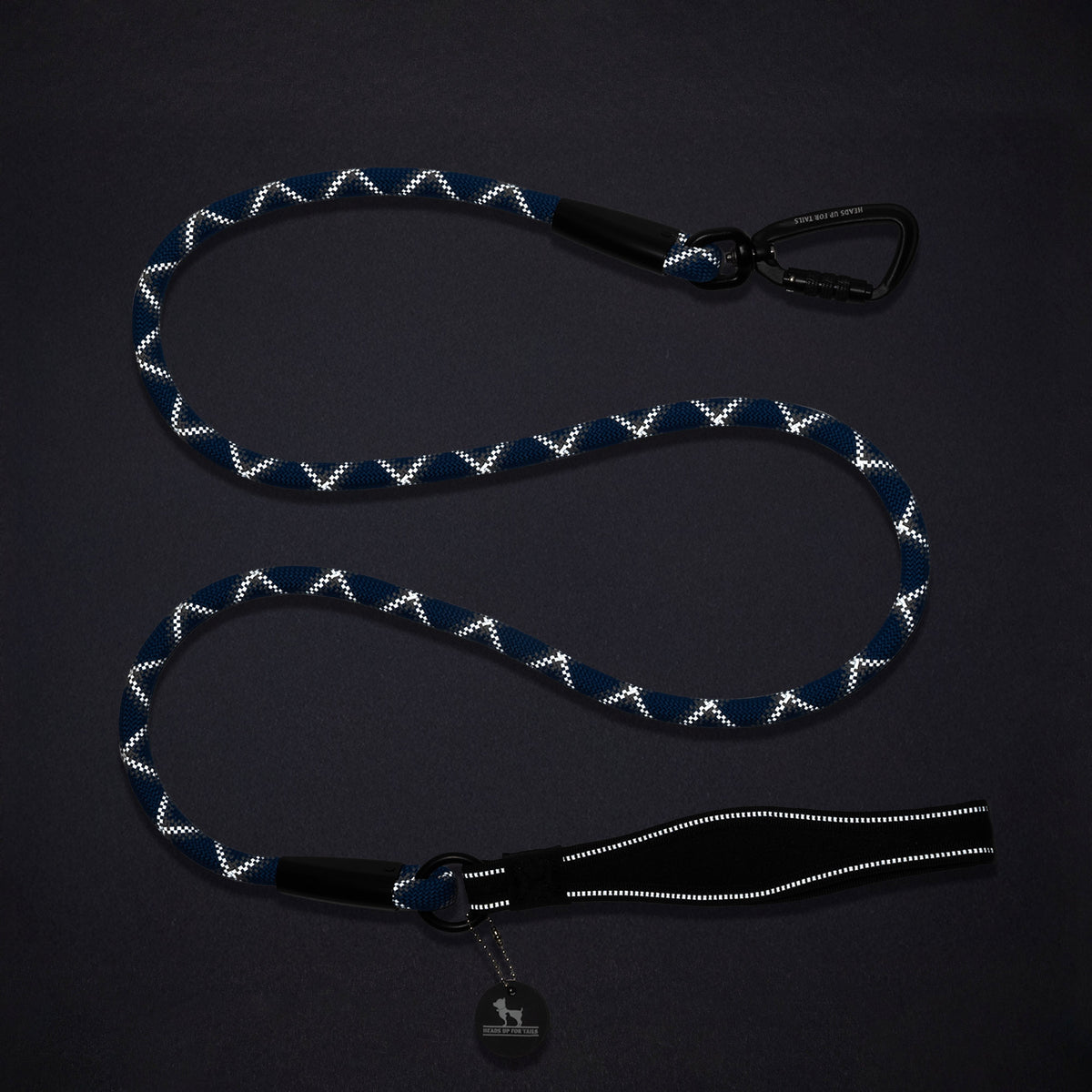 HUFT Xplorers Rope Leash With Carabiner For Dog - Blue - 5 ft_11