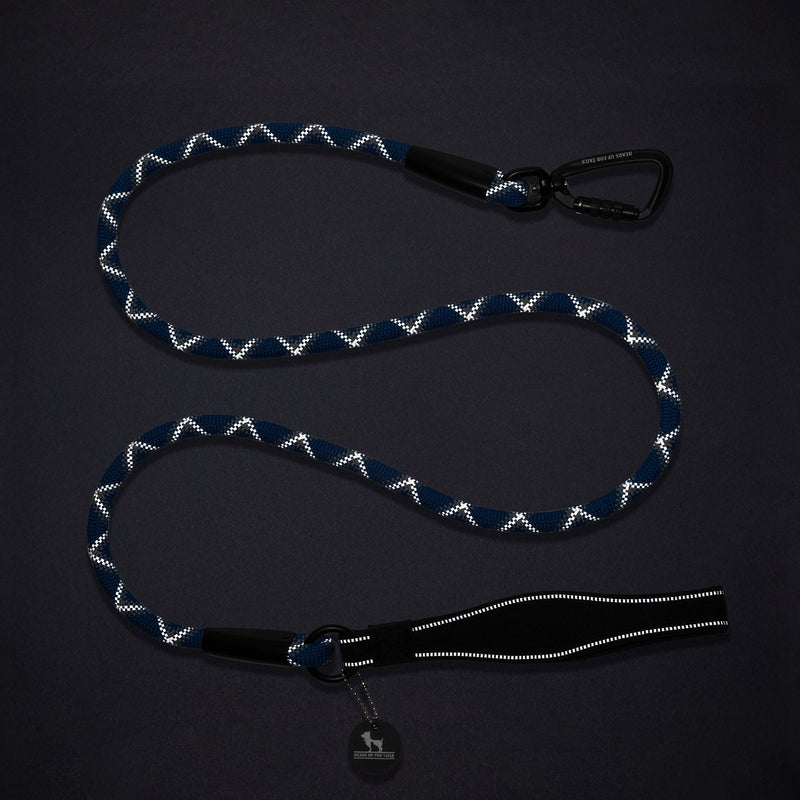 HUFT Xplorers Rope Leash With Carabiner For Dog - Blue - 5 ft_11