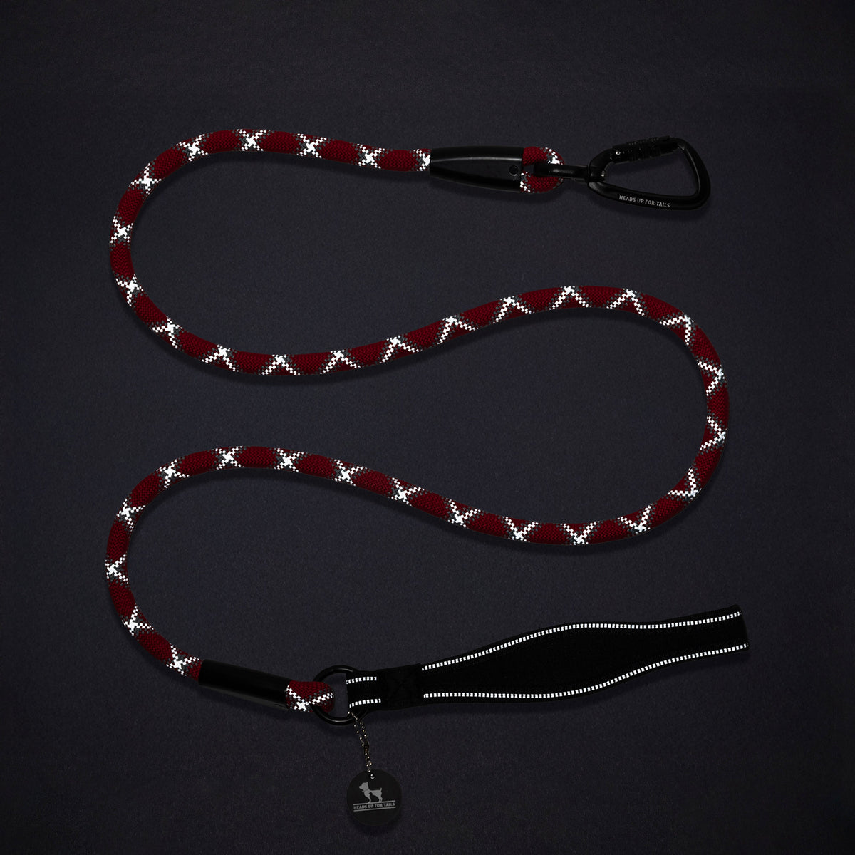HUFT Xplorers Rope Leash With Carabiner For Dog - Red - 5 ft_11