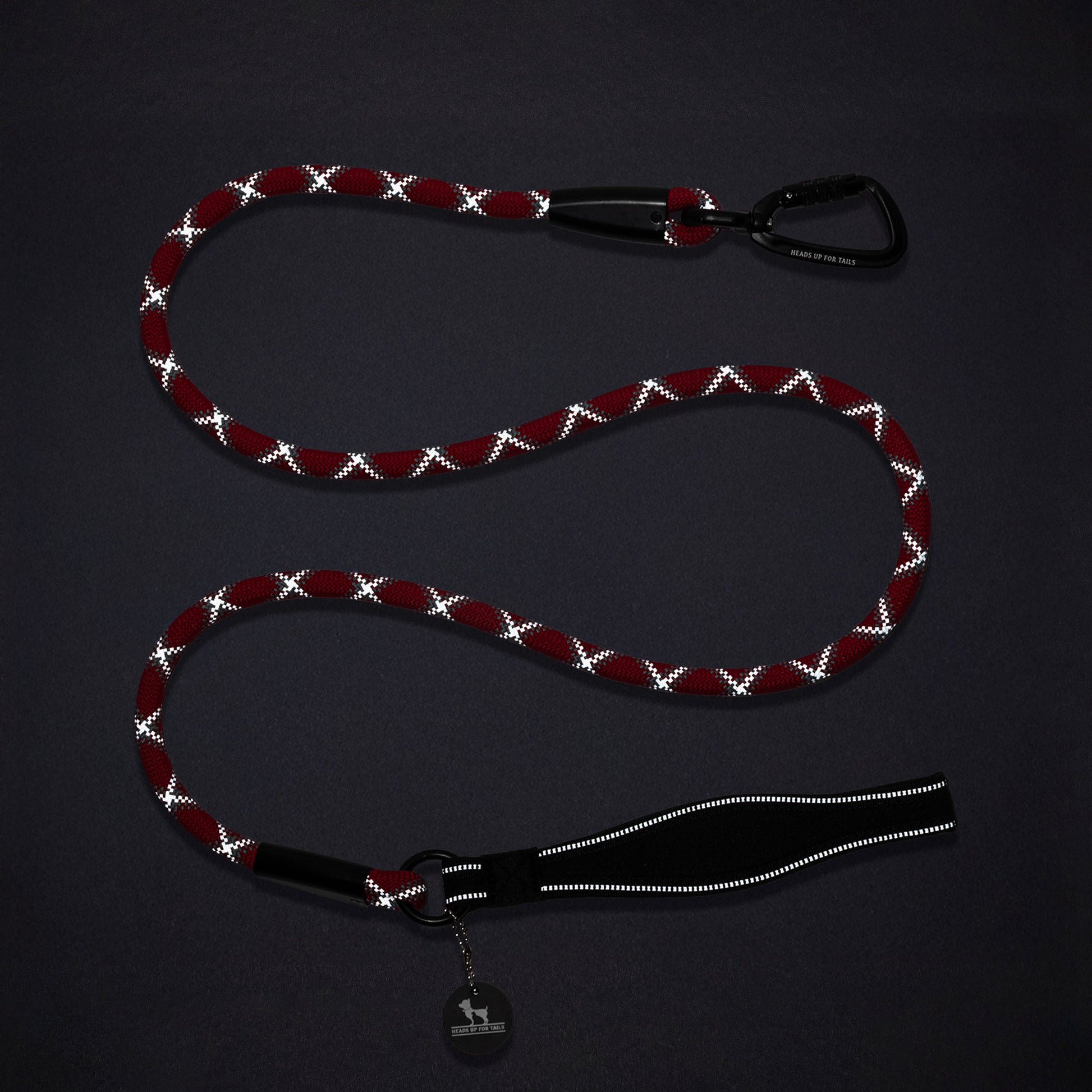 HUFT Xplorers Rope Leash With Carabiner For Dog - Red - 5 ft_11