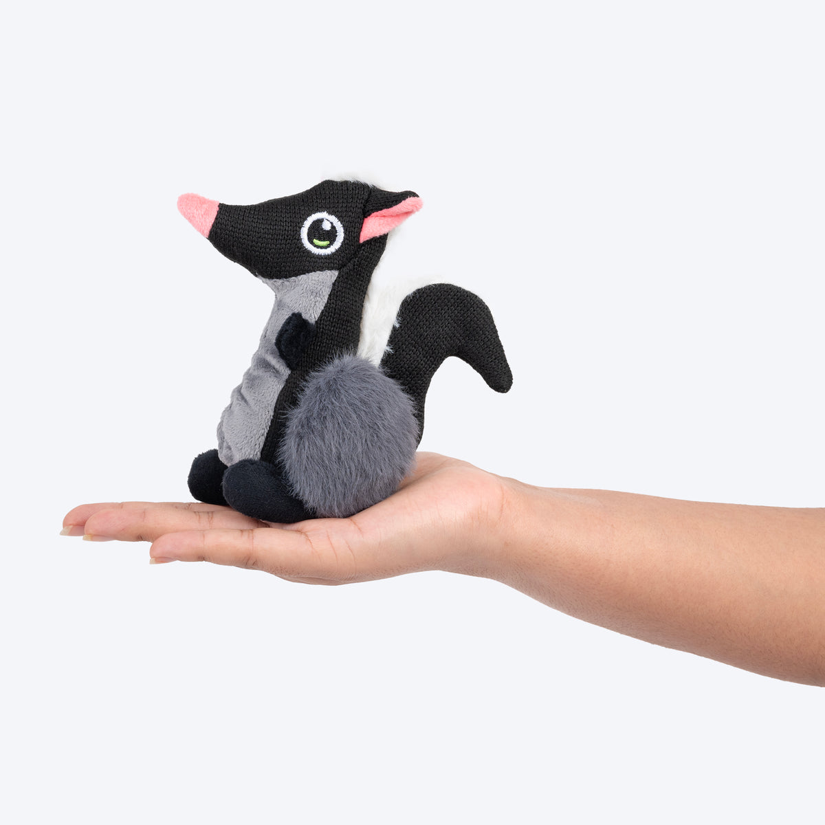 HUFT Sally The Skunk Plush Toy For Dog - Black - Heads Up For Tails