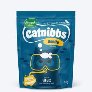 Happi Skippi Catnibbs Bonito Vitality Chewy & Yummy Cat Treat - 60 gm - Heads Up For Tails