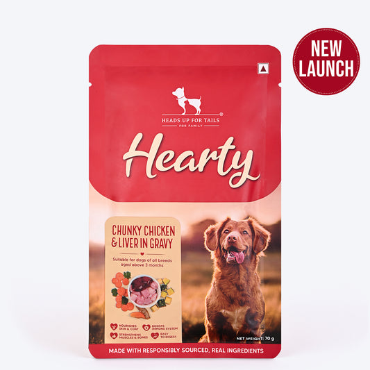 Hearty Chunky Chicken & Liver In Gravy Dog Wet Food - 70 g