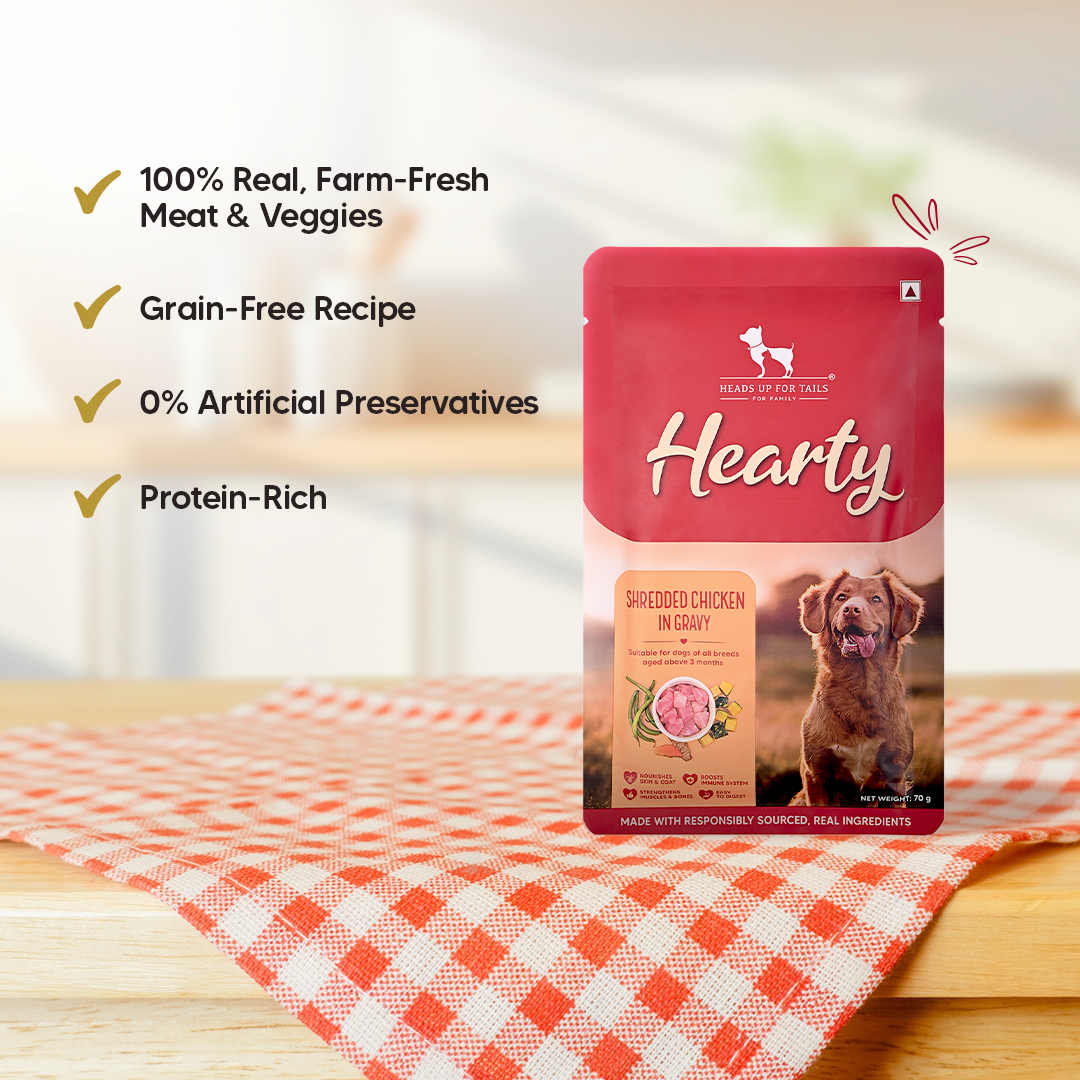 Hearty Shredded Chicken & Pumpkin In Gravy Dog Wet Food - 70 g