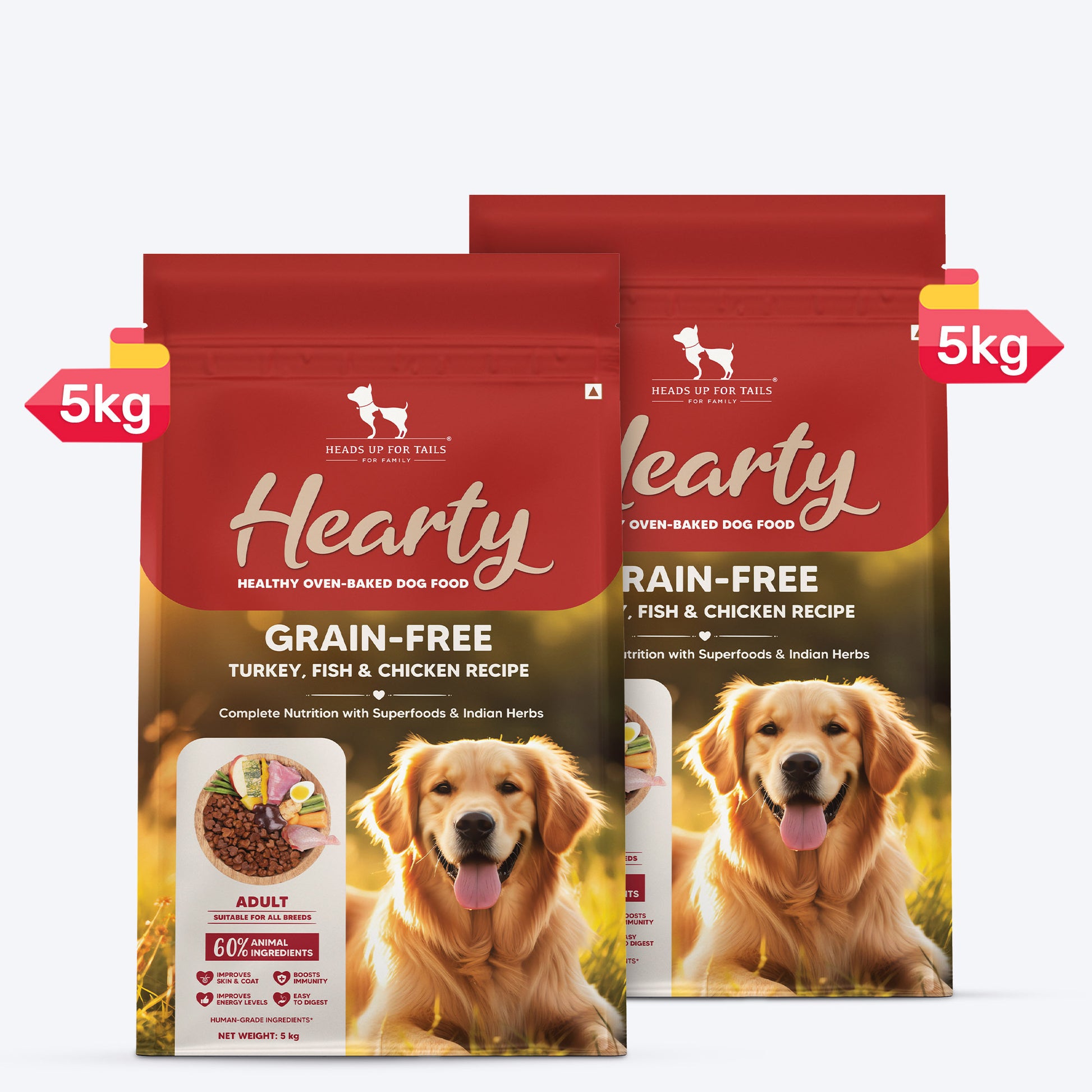 Hearty Turkey, Fish & Chicken Grain-Free Oven-Baked Adult Dog Food - All Breeds_05