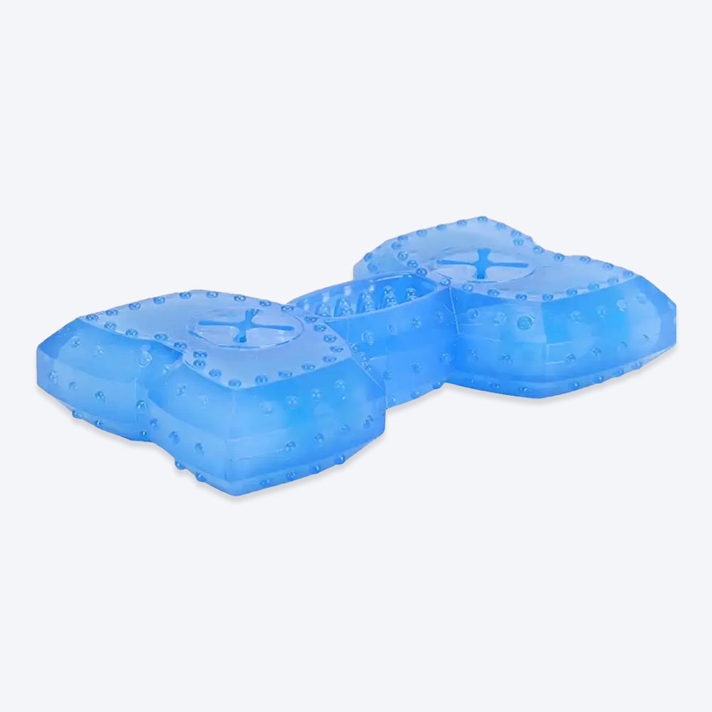 Holy Paws Cool Bone With Treat Dispenser Chilled Chew Toy For Dog - Blue - Heads Up For Tails