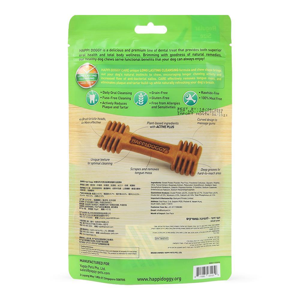 Happi Doggy Dental Chew Care (Hip & Joint Support) Rosehip & Okra- Regular 4 inch - 150 g - 6 Pieces - Heads Up For Tails