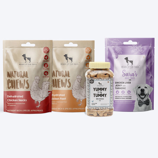 HUFT Chicken Delight Doggie Treats Combo - Pack of 4 - Heads Up For Tails