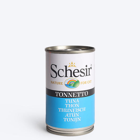 Schesir 51% Tuna and Rice In Jelly Canned Wet Cat Food - 140 g - Heads Up For Tails