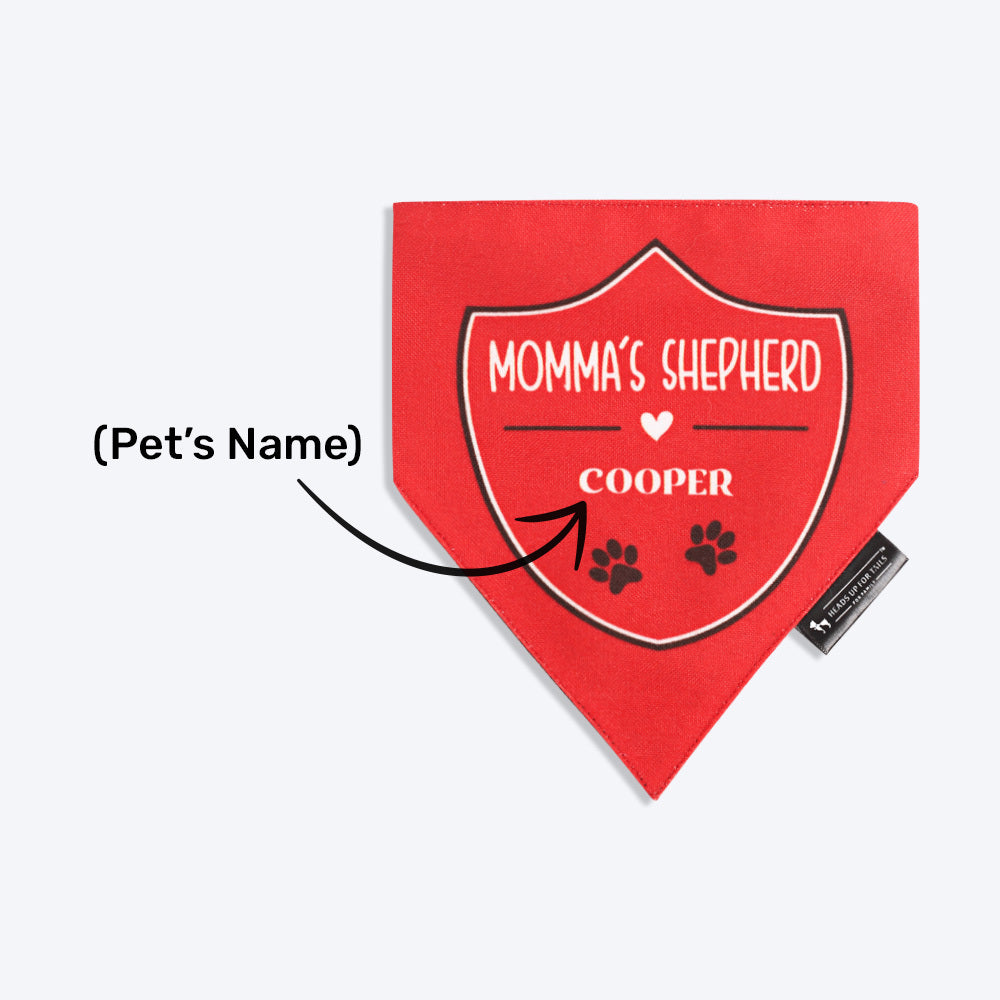 HUFT Personalised Mommas Shepherd (Pet's Name) Bandana - Heads Up For Tails