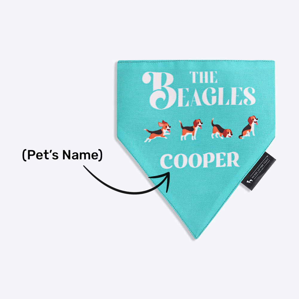 HUFT Personalised The Beagles (Pet's Name) Bandana - Heads Up For Tails