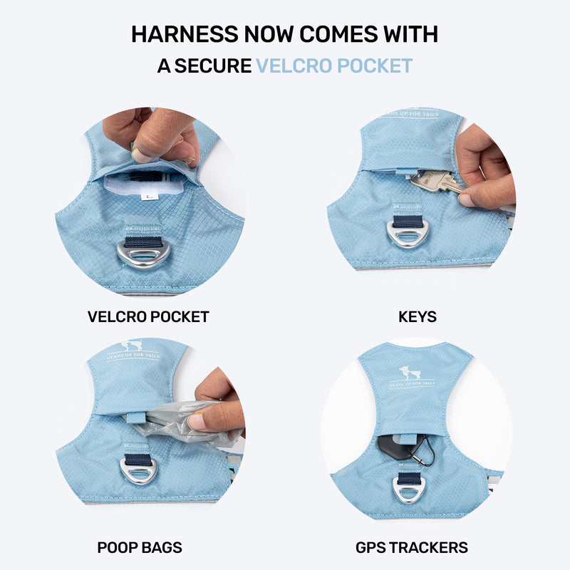 HUFT Walkmate Harness For Dog - Slate Blue - Heads Up For Tails