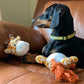 Barkbutler Garry The Giraffe Squeaky Plush Dog Toy - Orange - Heads Up For Tails